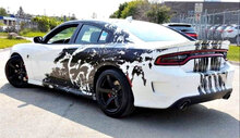 Dodge Challenger ou Charger SRT Hellcat Splash Grunge Stripes Kit Hell Cat Vinyl Sticker Decal Graphic
 2