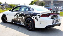 Kit complet de décalcomanies en vinyle à bandes style grunge Hellcat pour Dodge Challenger & Charger_2