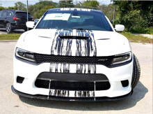 Kit complet de décalcomanies en vinyle à bandes style grunge Hellcat pour Dodge Challenger & Charger_4