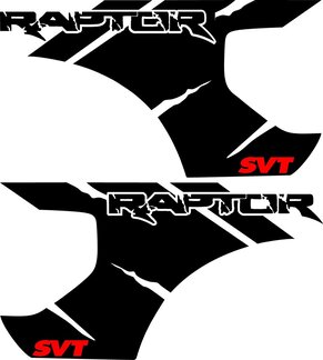 FORD RAPTOR F-150 SVT Lit Vinyle Autocollants graphiques pour modèles 2010-2014 2 Couleurs