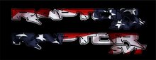 Ford F150 Raptor 2017 USA Flag AMERICAN FLAG STYLE côté lit graphique sticker autocollant 2