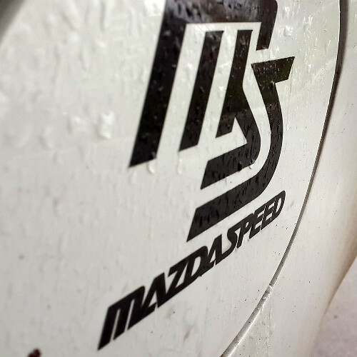 Autocollant en vinyle pour trappe à carburant Mazdaspeed pour Mazda