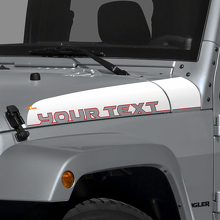 Autocollant vinyle bande lettrage capot pour Jeep Wrangler JK Unlimited 2