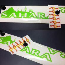 Paire capot Sahara Vinyle Stickers Autocollants pour WRANGLER RUBICON SAHARA JK CJ TJ YJ 2