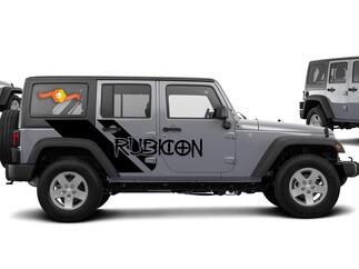 Side Swipe Jeep RUBICON Graphics Autocollants de véhicule, graphiques, autocollants en vinyle