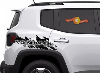 Jeep Renegade en détresse pneu Splash graphique capot fenêtre autocollant véhicule vinyle