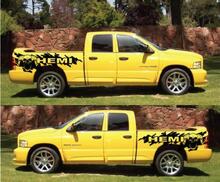HEMI Dodge Ram Splash Grunge Skull gauche droite Logo vinyle autocollant autocollant graphique 2