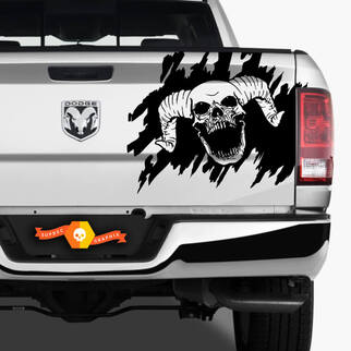 Dodge Ram Skull Splash Grunge vinyle autocollant autocollant hayon camion véhicule graphique pick-up