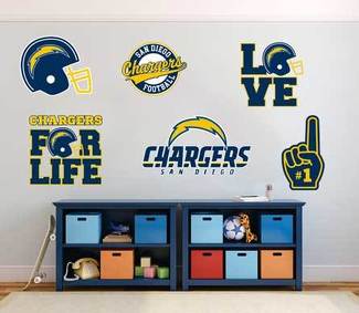 The Los Angeles Chargers team National Football League (NFL) fan wall vehicle notebook etc stickers stickers