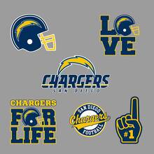 The Los Angeles Chargers team National Football League (NFL) fan wall vehicle notebook etc stickers stickers 2