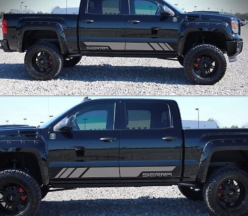 Kit de décalcomanies en vinyle avec bande latérale Sierra pour GMC Sierra 1500