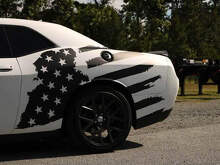 Autocollant latéral en détresse du drapeau américain des États-Unis, adapté à Musclecar Musclecarmodel Dodge Charger Chevy Camaro
_3