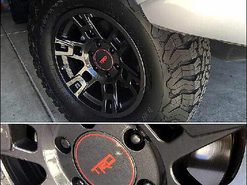 Jeu d'autocollants vinyle TRD TEQ Skull Logo pour cache-moyeux de roues Toyota