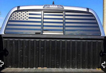 Autocollant vinyle personnalisé du drapeau américain pour lunette arrière de camion ou SUV_2