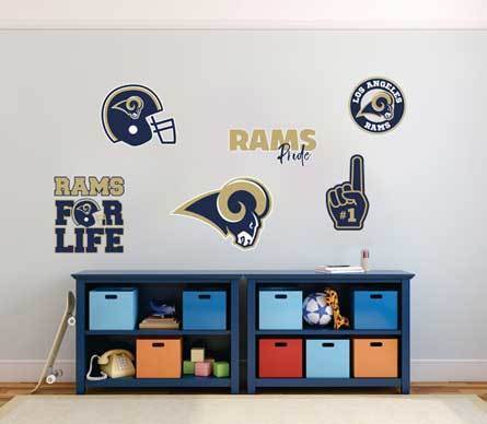 Autocollants en vinyle de fans des Los Angeles Rams NFL pour voiture et mur