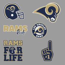 Autocollants en vinyle de fans des Los Angeles Rams NFL pour voiture et mur 2