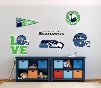 L'équipe professionnelle de football américain des Seahawks de Seattle National Football League (NFL) fan wall vehicle notebook etc décalcomanies autocollants