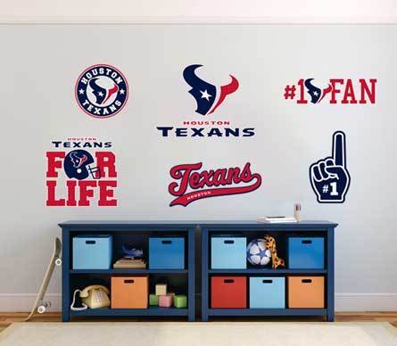 L'équipe professionnelle de football américain des Houston Texans National Football League (NFL) fan wall vehicle notebook etc décalcomanies autocollants