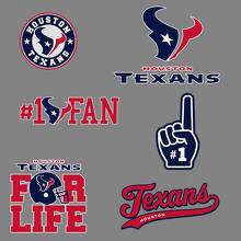 Les autocollants vinyles de fans NFL des Houston Texans pour voiture et mur 2