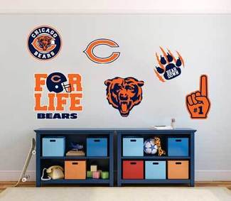 Chicago Bears équipe professionnelle de football américain National Football League (NFL) fan mur véhicule cahier etc décalcomanies autocollants