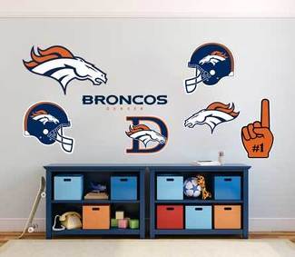 Denver Broncos équipe professionnelle de football américain Ligue nationale de football (NFL) ventilateur mur véhicule cahier etc décalcomanies autocollants