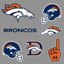 Denver Broncos équipe professionnelle de football américain Ligue nationale de football (NFL) ventilateur mur véhicule cahier etc décalcomanies autocollants 2