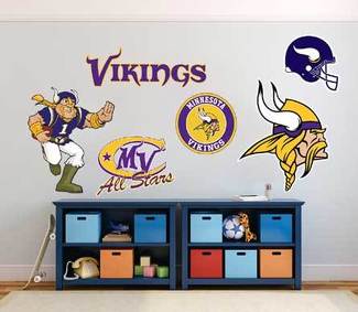 Minnesota Vikings équipe de football américain National Football League (NFL) ventilateur mural véhicule cahier etc autocollants autocollants