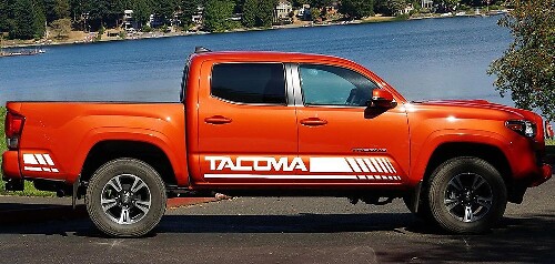 2X TOYOTA TACOMA autocollant de corps latéral vinyle graphique autocollant de course de haute qualité
