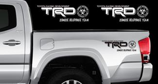 TRD ZOMBIE RESPONSE TEAM Décalcomanies Toyota Tacoma Tundra Camion Vinyle Autocollants X2