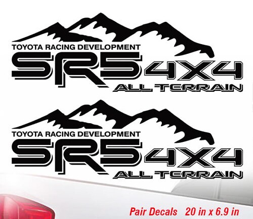 Autocollant en vinyle Mountain Side SR5 4x4 pour Toyota Tacoma Tundra