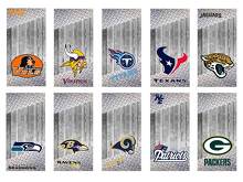 Set d’autocollants en vinyle pour planche de cornhole avec logo personnalisé d’équipe NFL_2