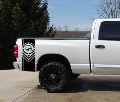 Autocollant Vinyle Bande Latérale Arrière Mulisha Star pour Camion Chevy Dodge Toyota GMC