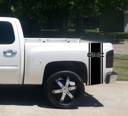 Kit d'autocollants vinyle bandes latérales arrière avec logo GMC pour camions GMC