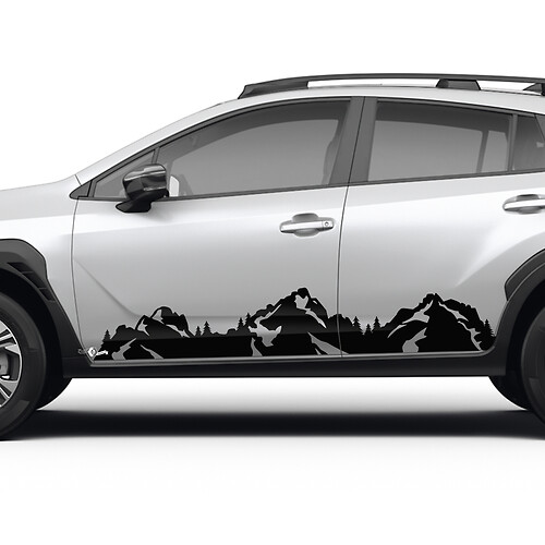 Rally Racing Side Rocker Panneer Mountains Graphiques Stickers universels autocollants décalants ajuster Suba Crosstrek
