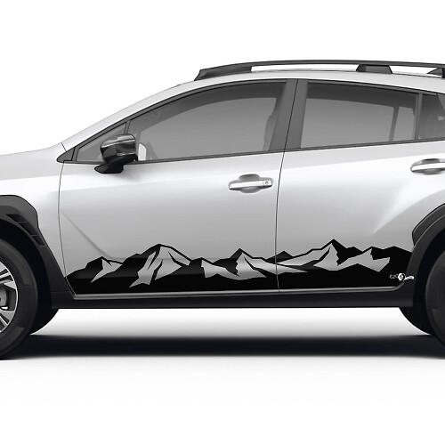 Kit d'autocollants en vinyle pour bas de caisse style montagne pour Subaru Crosstrek