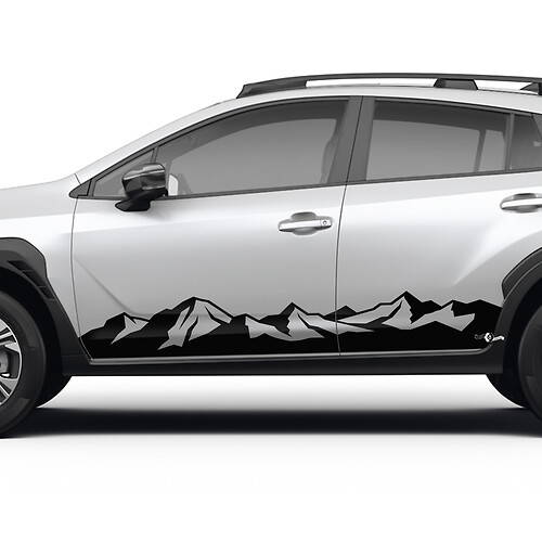 Portes latérales Panneau de bascule en vinyle Stickers décalants Mountains Kit de décalcomanie pour Suba Crosstrek
