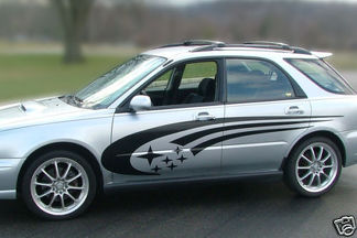Subaru Impreza STi WRX Legacy Side Panel Stripes Vinyl Stickers racing kit de décalcomanies