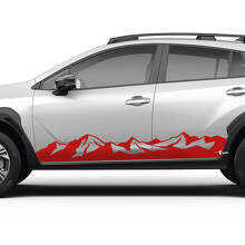 Kit d'autocollants en vinyle pour bas de caisse style montagne pour Subaru Crosstrek_2