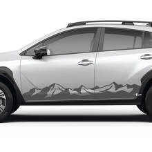 Kit d'autocollants en vinyle pour bas de caisse style montagne pour Subaru Crosstrek_3
