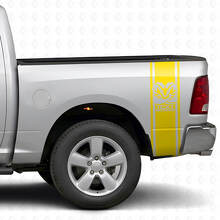 Kit de décalcomanies vinyle personnalisées à rayures latérales arrière style Hemi pour Dodge Ram_5