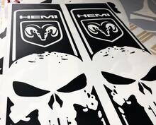 Dodge Ram 1500 2500 3500 Punisher Racing Stripe Hemi 4x4 Sticker Camion Lit Autocollant Vinyle 2