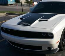 Dodge Challenger R/T Spécifique 2015 à 2017 R/T Scat Pack 392 Autocollant de capot à rayures occultantes Scatpack
 2