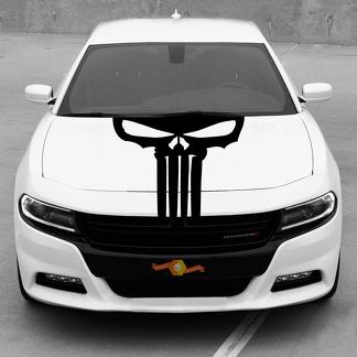 Dodge Charger Capot Blackout Punisher Skull Decal Stripe 2015-2020