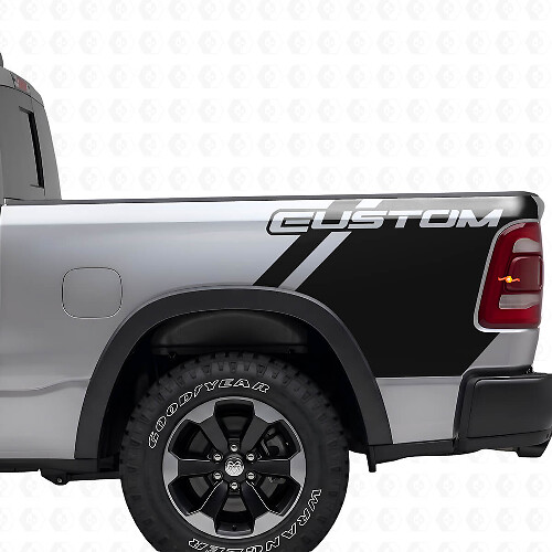 Kit de décalcomanies vinyle personnalisées pour côtés de lit de camion Dodge Ram