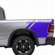 Kit de décalcomanies vinyle personnalisées pour côtés de lit de camion Dodge Ram_2