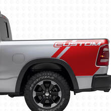 Kit de décalcomanies vinyle personnalisées pour côtés de lit de camion Dodge Ram_4