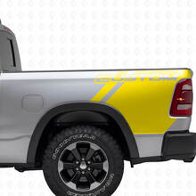 Kit de décalcomanies vinyle personnalisées pour côtés de lit de camion Dodge Ram_6