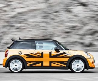 Royaume-Uni drapeau britannique Mini Cooper graphique autocollant autocollant en détresse camion véhicule vinyle