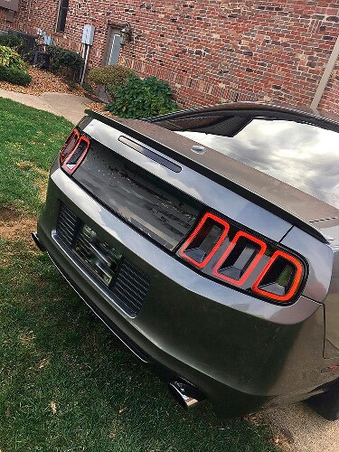 Autocollant vinyle capot arrière drapeau américain usé pour muscle car