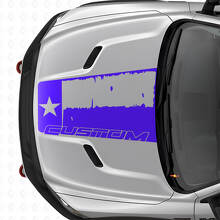 Autocollant en vinyle du capot drapeau du Texas usé pour Dodge Ram 2015–2017_2